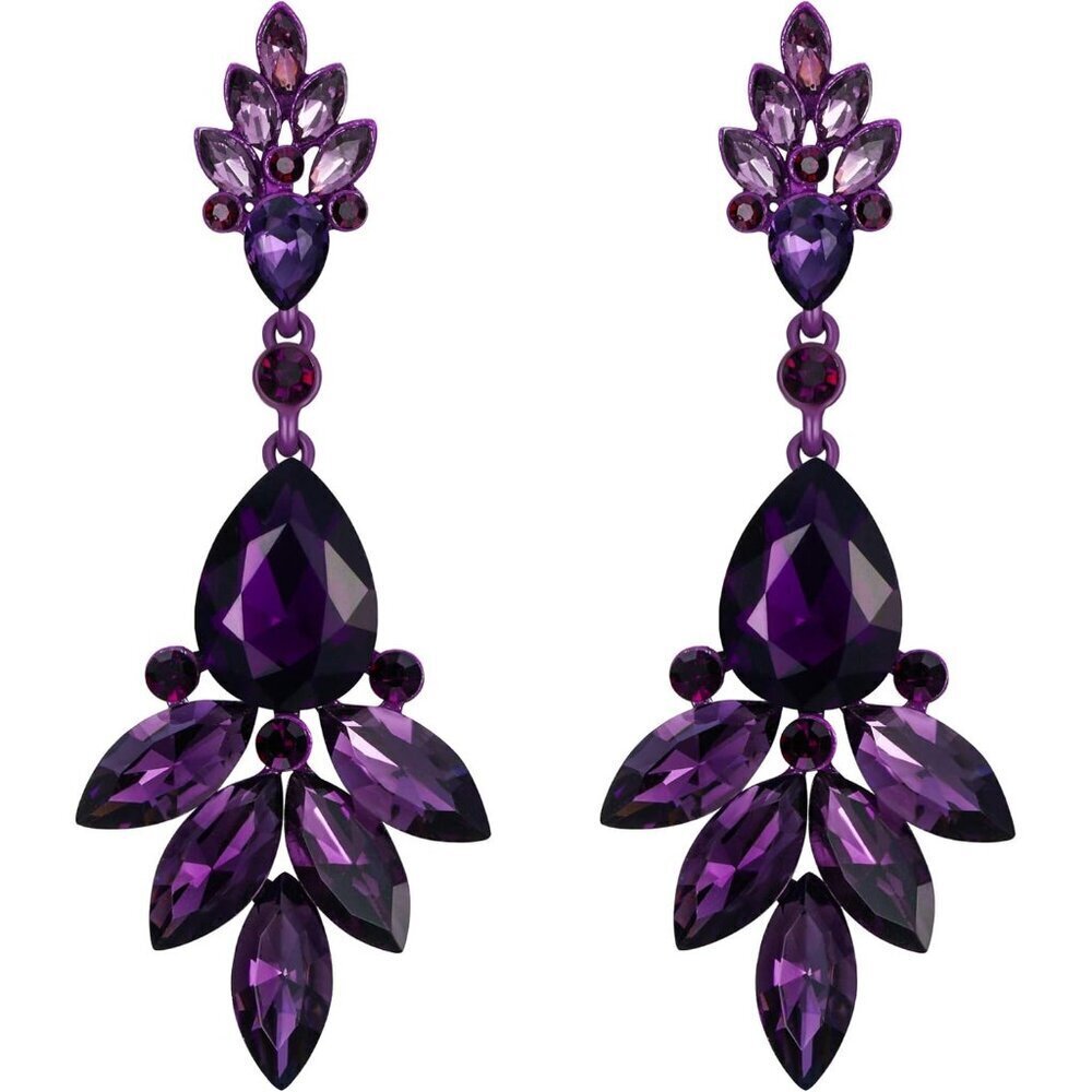 Women's Rhinestone Crystal Drop Dangle Earrings Bridal Wedding Party Jewelry